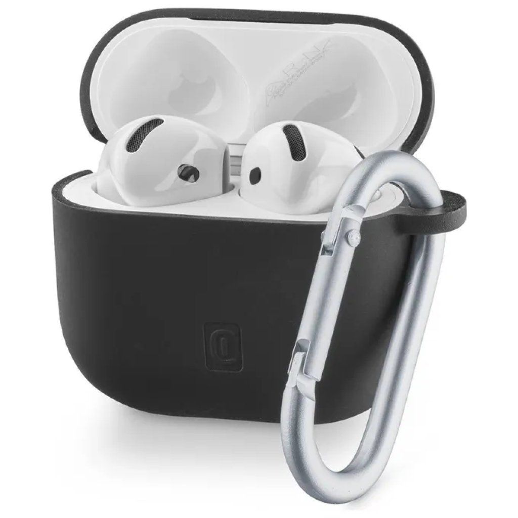 Cellularline Bounce Custodia in Silicone per AirPods 4 e 4 ANC – Nero Cellularline Bounce Custodia in Silicone per AirPods 4 e 4 ANC – Nero