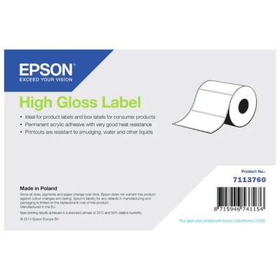 Epson 7113760 Etichetta Autoadesiva per Stampante Lucida 10.2x15.2cm 800 pz Epson 7113760 Etichetta Autoadesiva per Stampante Lucida 10.2x15.2cm 800 pz