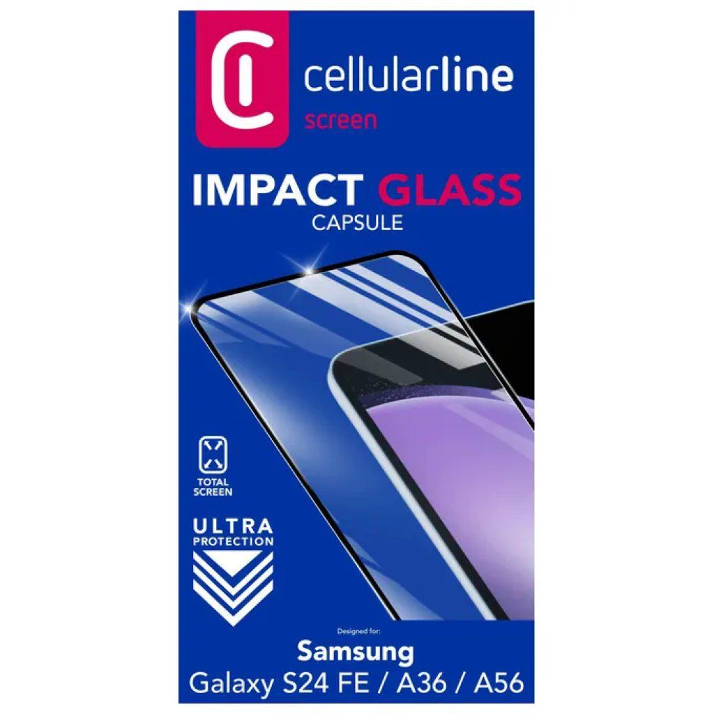 Cellularline Impact Glass Capsule per Samsung Galaxy S24 FE Cellularline Impact Glass Capsule per Samsung Galaxy S24 FE