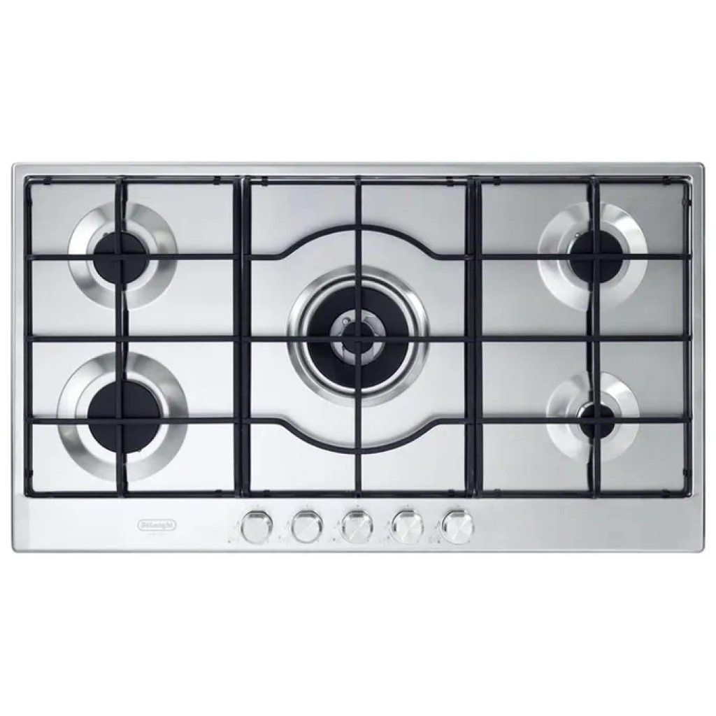 DELONGHI De'Longhi SLF 590 LX Slim Lite Piano cottura Gas 90 cm 5 Fuochi Bruciatore Tripla Corona Wok 3800 DELONGHI De'Longhi SLF 590 LX Slim Lite Piano cottura Gas 90 cm 5 Fuochi Bruciatore Tripla Corona Wok 3800