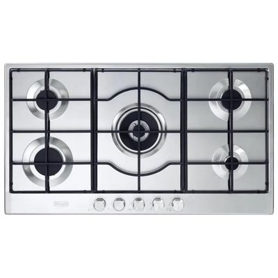 DELONGHI De'Longhi SLF 590 LX Slim Lite Piano cottura Gas 90 cm 5 Fuochi Bruciatore Tripla Corona Wok 3800