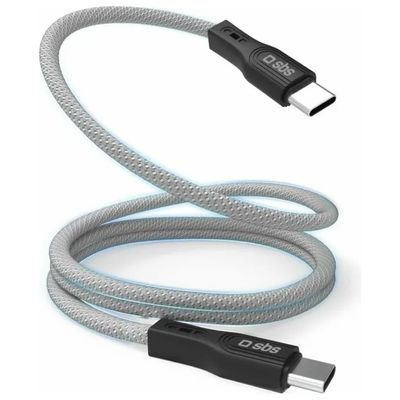 SBS Cavo USB-C Magnetico 60 W, 1 m, Grigio