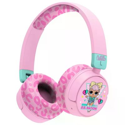 OTL Technologies LOL301 Cuffie Wireless On-Ear per Bambini, Rosa L.O.L. Surprise! B.B. Nation OTL Technologies LOL301 Cuffie Wireless On-Ear per Bambini, Rosa L.O.L. Surprise! B.B. Nation