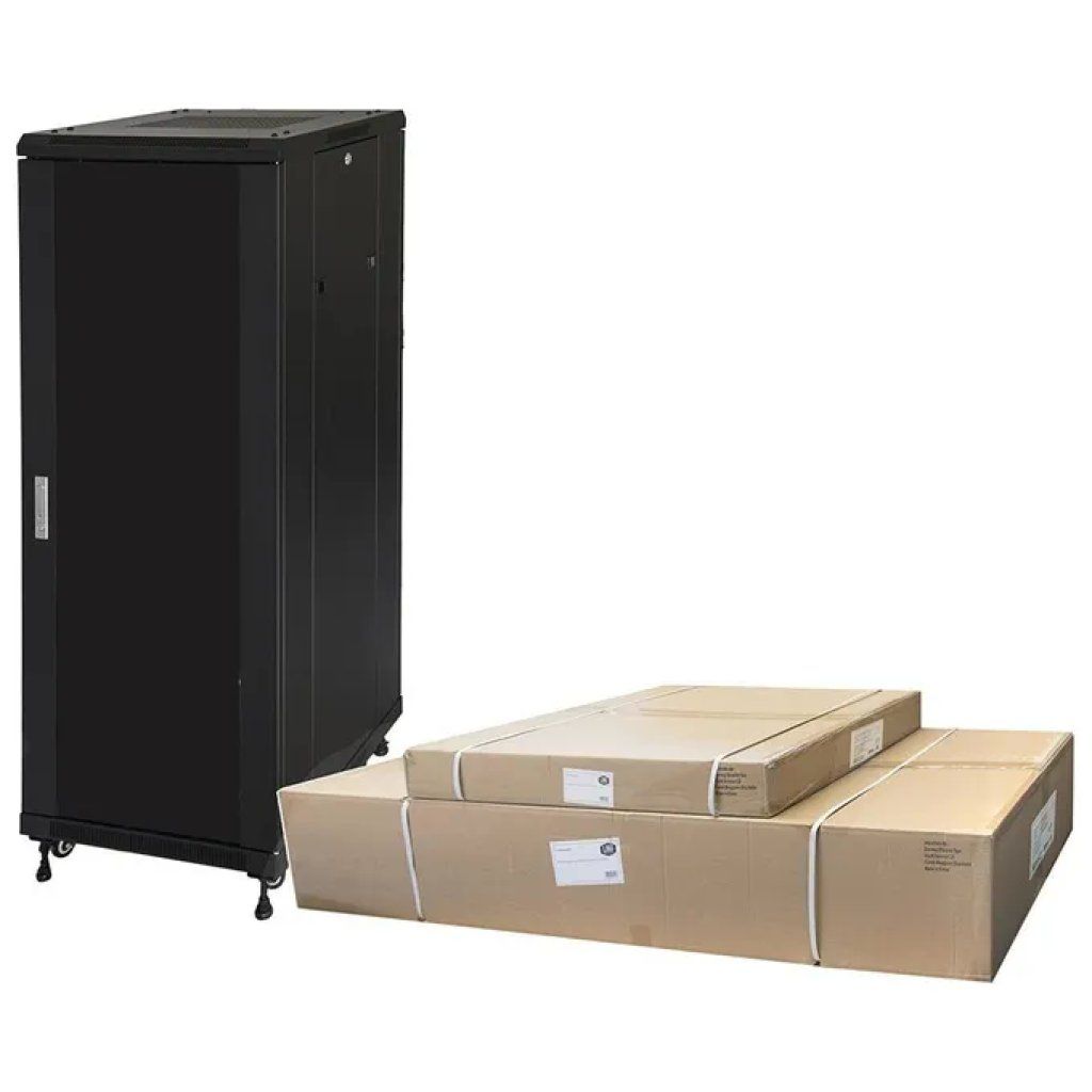 Link LK1932U66NFP Armadio Rack 19'' per Reti 32U 600x600 mm Porta Vetro Disassemblato 800 Kg colore