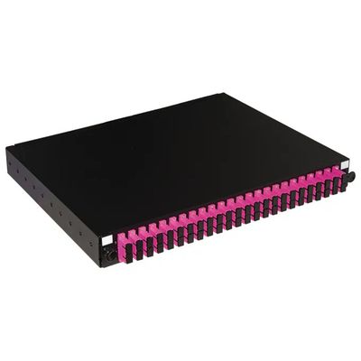 LINK LK24SC4PD Pannello Fibra Ottica 19 Pollici con 24 Adattatori SC Duplex OM4 Profondita' 250 mm con