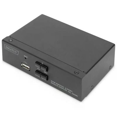 DIGITUS Switch KVM HDMI 4K per 2 PC con USB e audio