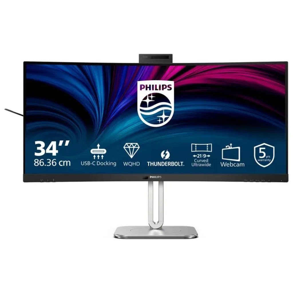 Philips 34B2U6603CH Serie 6000 Monitor Curvo 34'' WQHD 3440x1440 VA 120Hz HDR400 Thunderbolt 4 Webcam Philips 34B2U6603CH Serie 6000 Monitor Curvo 34'' WQHD 3440x1440 VA 120Hz HDR400 Thunderbolt 4 Webcam