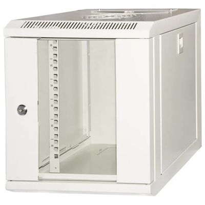 Link Accessori LK106U Armadio Rack 6U da Parete in Acciaio con Porta in Vetro e Fianchi Apribili