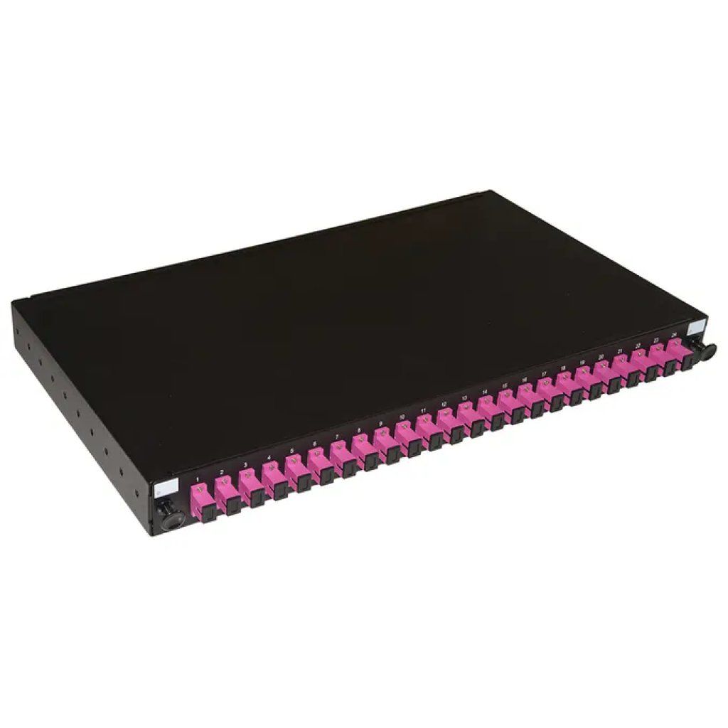 Link LK24SC4 Pannello Fibra Ottica 19'' 1U 24 Adattatori SC Simplex OM4 Profondita' 25 cm colore Nero Link LK24SC4 Pannello Fibra Ottica 19'' 1U 24 Adattatori SC Simplex OM4 Profondita' 25 cm colore Nero