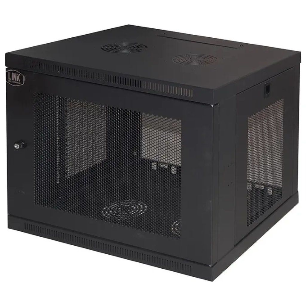 LINK LK1909UT Armadio Rack 19 Pollici 9U con Porte Traforate Capacita' 50 Kg Colore Nero LINK LK1909UT Armadio Rack 19 Pollici 9U con Porte Traforate Capacita' 50 Kg Colore Nero