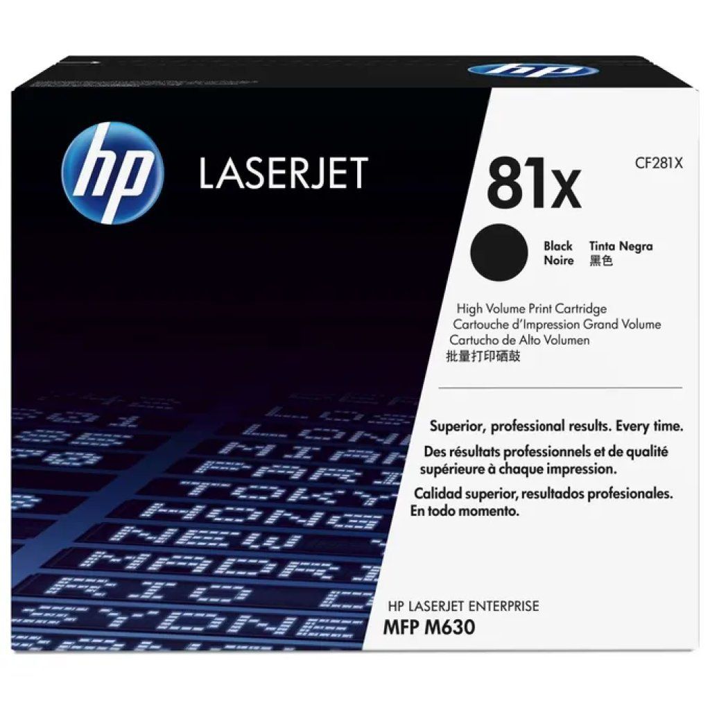 HP CF281X Toner Originale Alta Capacita' 25000 Pagine per Stampanti LaserJet Enterprise M605 M606 HP CF281X Toner Originale Alta Capacita' 25000 Pagine per Stampanti LaserJet Enterprise M605 M606