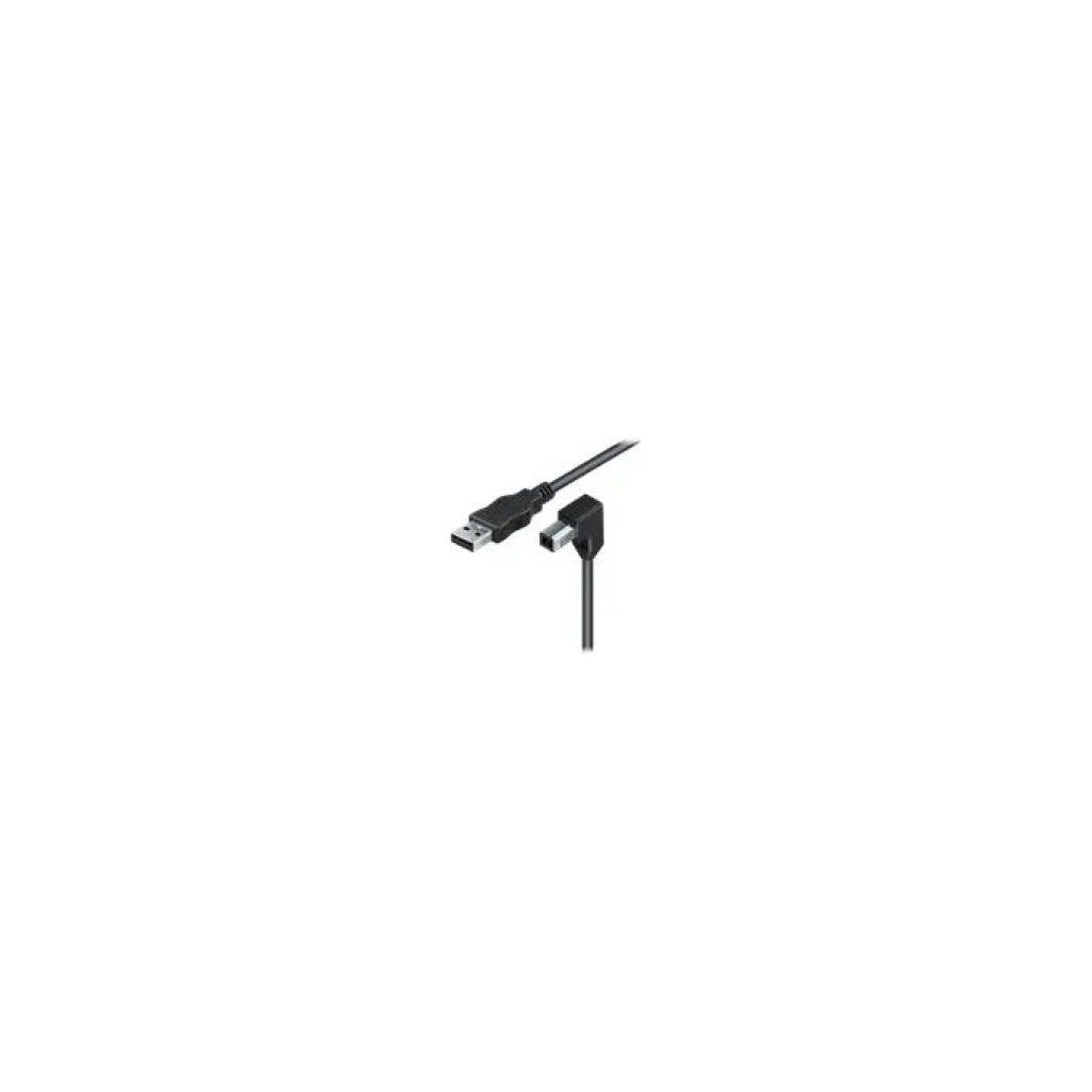 LINK Cavo USB 2.0 A Maschio – B Maschio Angolato 90°, 2 m, Nero LINK