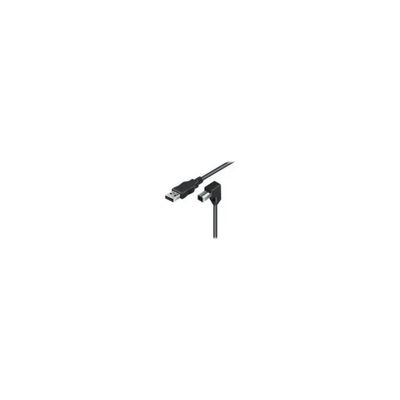 LINK Cavo USB 2.0 A Maschio – B Maschio Angolato 90°, 2 m, Nero LINK