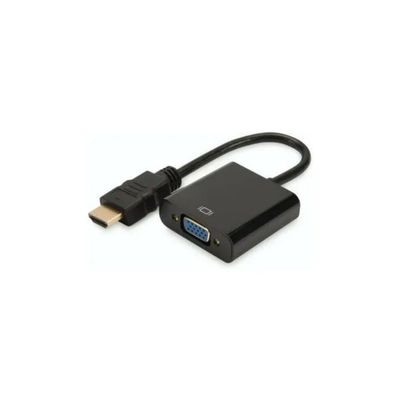 DIGITUS adattatore HDMI maschio a VGA femmina con audio, 15 cm, nero