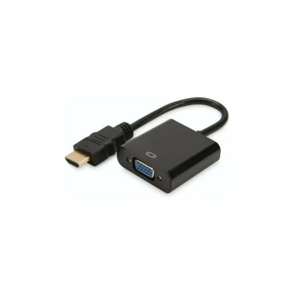 DIGITUS Adattatore DIGITUS HDMI maschio a VGA femmina con audio, 15 cm, nero