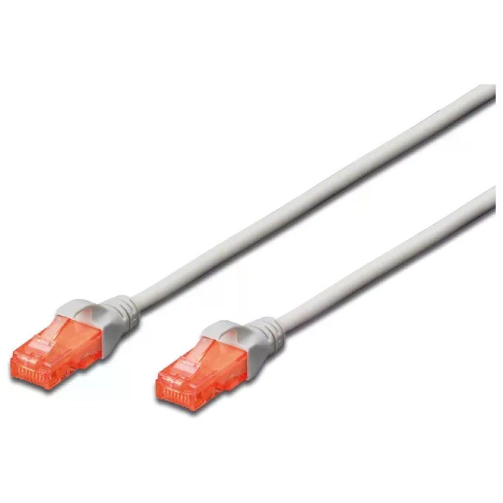 DIGITUS Cavo di rete DIGITUS Cat6 U/UTP grigio, RJ45, 50 cm DIGITUS Cavo di rete DIGITUS Cat6 U/UTP grigio, RJ45, 50 cm