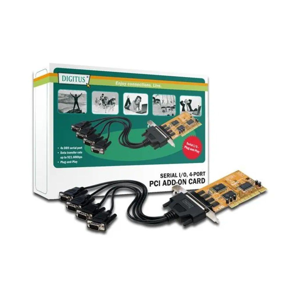 Digitus DS-33002 Scheda PCI seriale RS-232 a 4 porte Digitus DS-33002 Scheda PCI seriale RS-232 a 4 porte