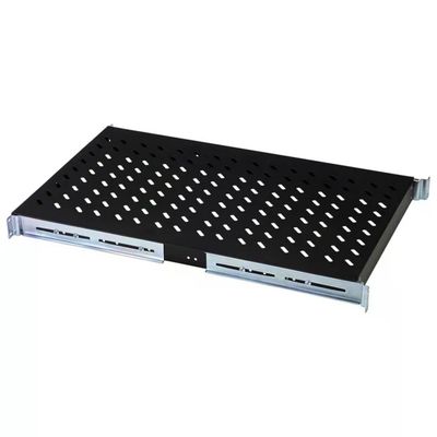Digitus DN-19 TRAY-1-1000-SW – Ripiano rack 19” 1U regolabile, nero, 100 kg