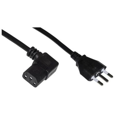 LINK LKIT18D – Cavo di alimentazione 1,8 m con spina italiana e presa IEC C13 angolata, nero
