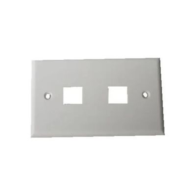DIGITUS Link 02456 Placca da Incasso a 2 Posti per Keystone RJ45, Bianca DIGITUS Link 02456 Placca da Incasso a 2 Posti per Keystone RJ45, Bianca