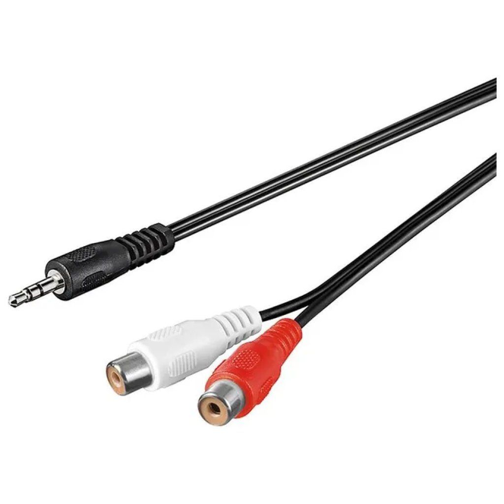 LINK Goobay 50116-GB – Cavo adattatore jack stereo 3,5 mm a 2 RCA femmina, 1,5 m, nero LINK Goobay 50116-GB – Cavo adattatore jack stereo 3,5 mm a 2 RCA femmina, 1,5 m, nero