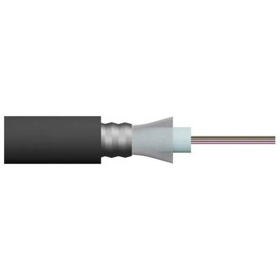 LINK Cavo in fibra ottica OM4 armato antiroditore, 8 fibre, per interno ed esterno