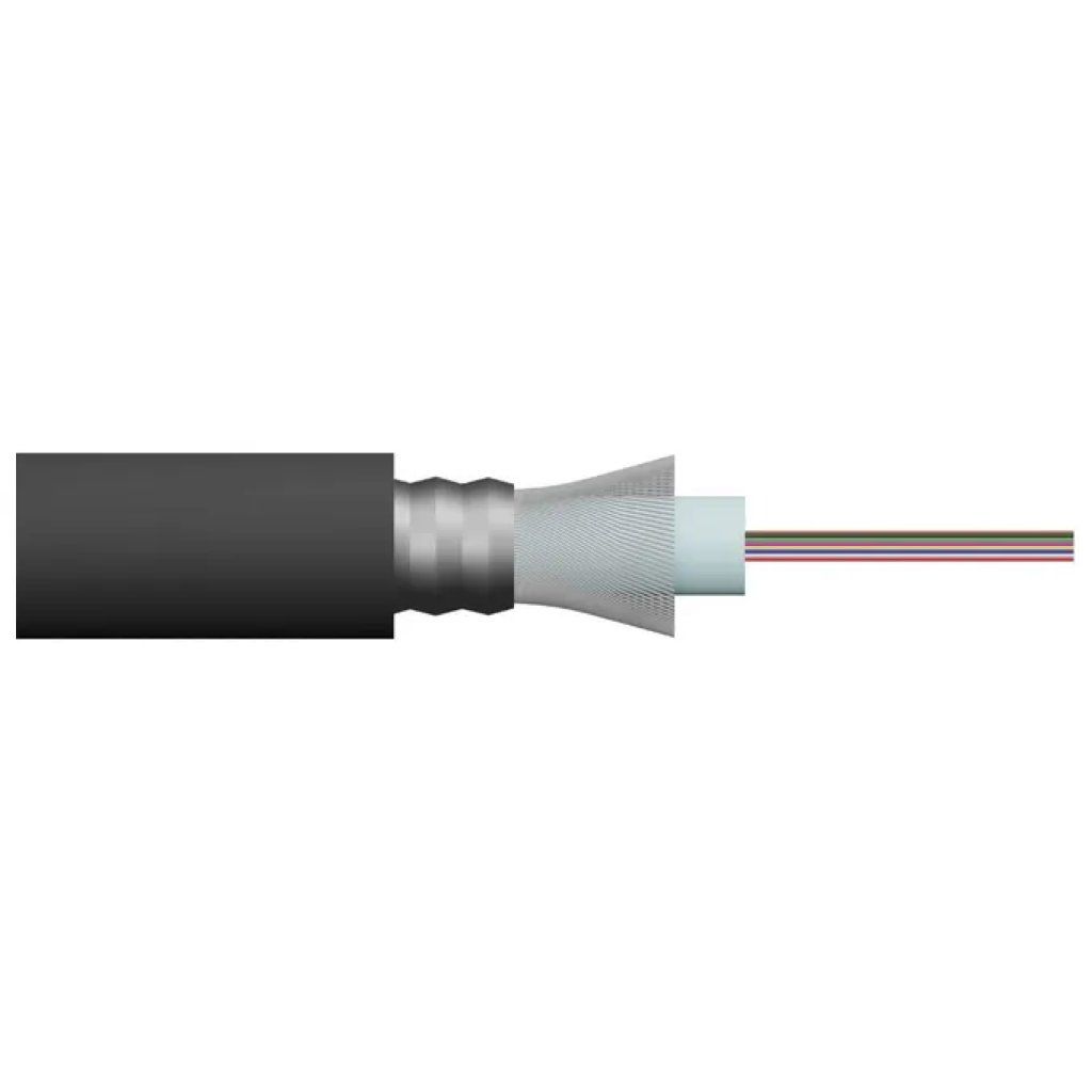 LINK Cavo Fibra Ottica OM4 Armato Antiroditore, 8 Fibre, Interno/Esterno LINK Cavo Fibra Ottica OM4 Armato Antiroditore, 8 Fibre, Interno/Esterno