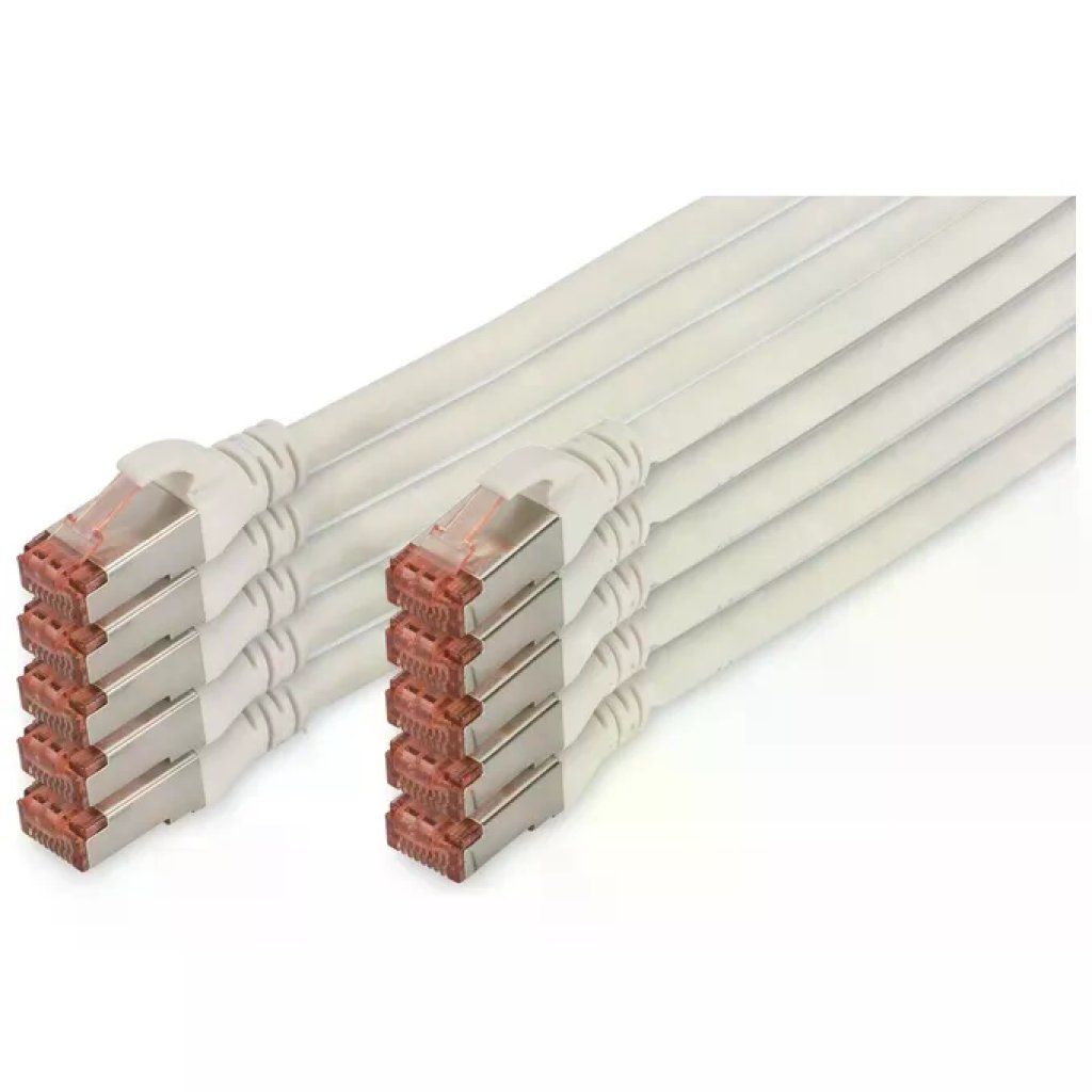 DIGITUS Set 10 Cavi Patch Ethernet CAT 6 S/FTP RJ45 DIGITUS Set 10 Cavi Patch Ethernet CAT 6 S/FTP RJ45