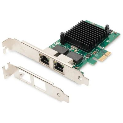 Digitus DN-10132 Scheda di Rete Gigabit Ethernet PCIe x1 2 Porte RJ45 1000 Mbit