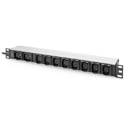 Digitus DN-95427 Presa Multipla Rack 19'' 1U 10 Prese 8x C13 2x C19 Ingresso C20 16A 230V Alluminio Digitus DN-95427 Presa Multipla Rack 19'' 1U 10 Prese 8x C13 2x C19 Ingresso C20 16A 230V Alluminio