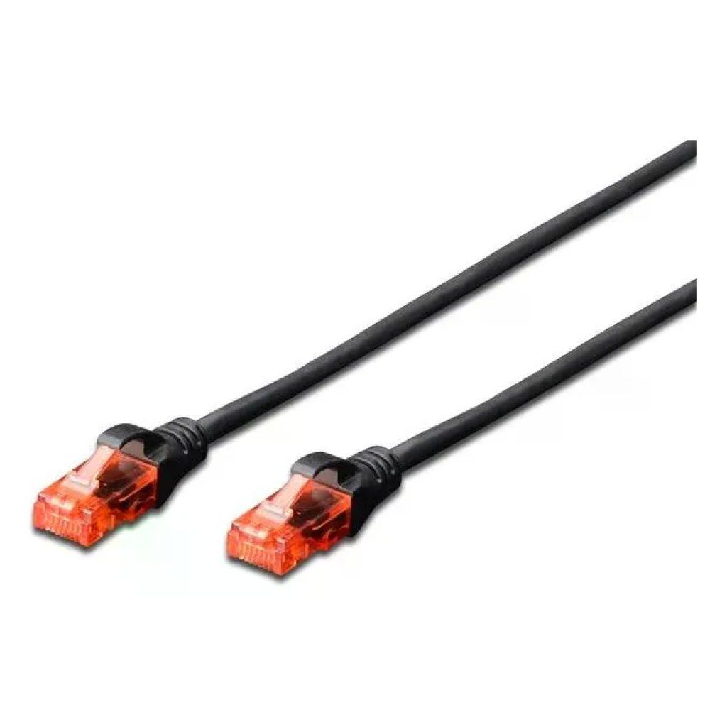 DIGITUS Cavo Ethernet DIGITUS Cat6 U/UTP RJ45 nero, 25 cm