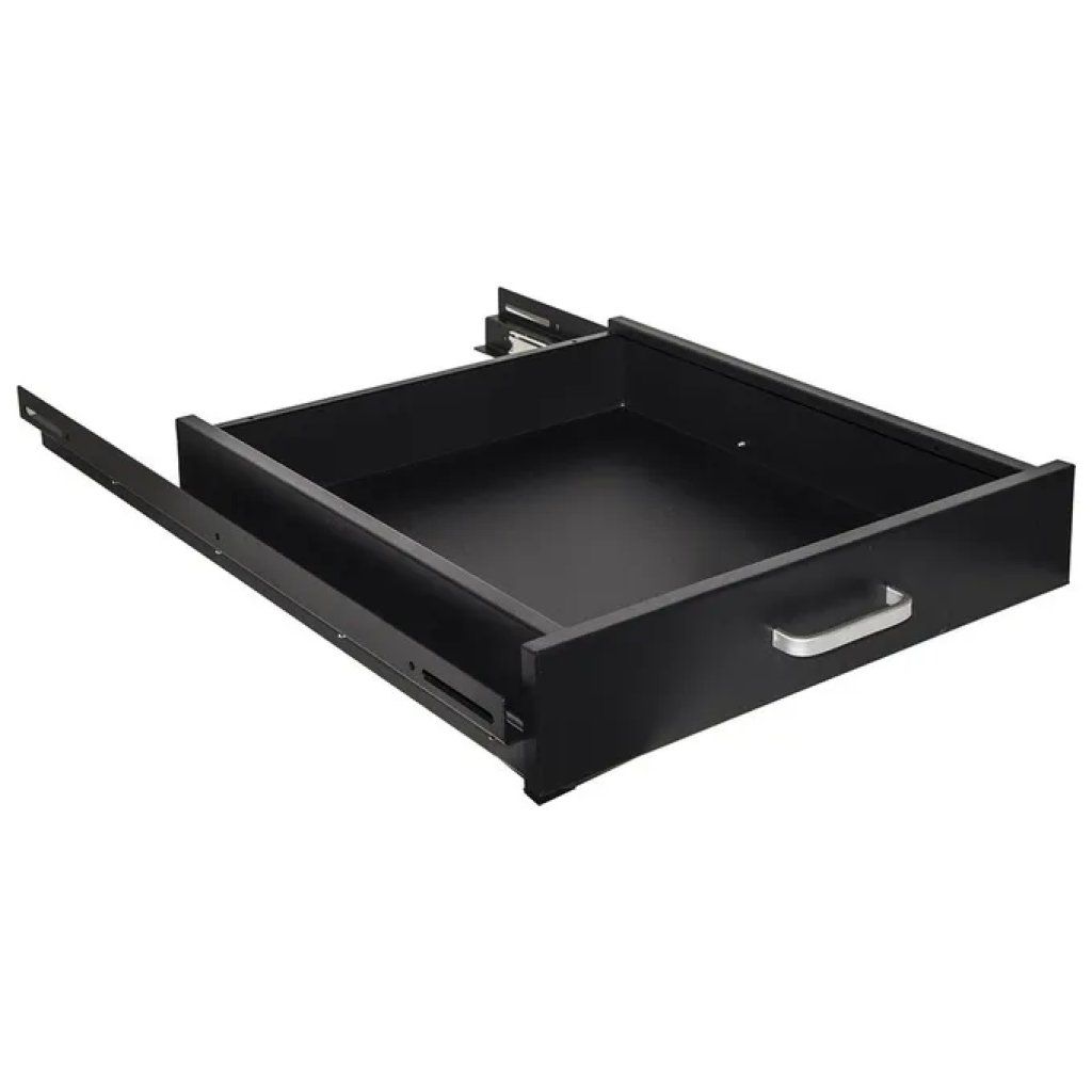 Link LKCAS1UN Cassetto Estraibile per Armadi Rack 19'' 2U profondita' 65cm capacita' 30 Kg colore Nero