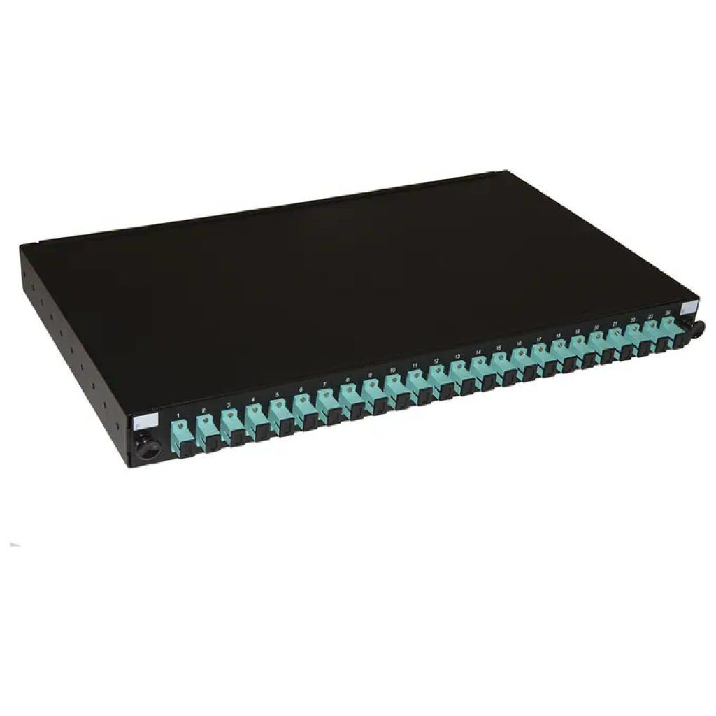 Link LK24SC3P Pannello Fibra Ottica 19'' 24 Adattatori SC Simplex OM3 1U Profondita' 250mm Pigtail
