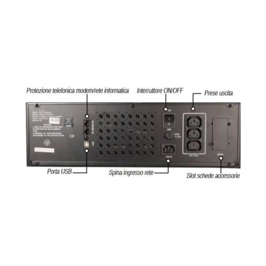 Link EARS30 Gruppo di Continuita' UPS Rack 19'' 3000VA 1800W Sinusoidale AVR LCD Display 4 Batterie Link EARS30 Gruppo di Continuita' UPS Rack 19'' 3000VA 1800W Sinusoidale AVR LCD Display 4 Batterie