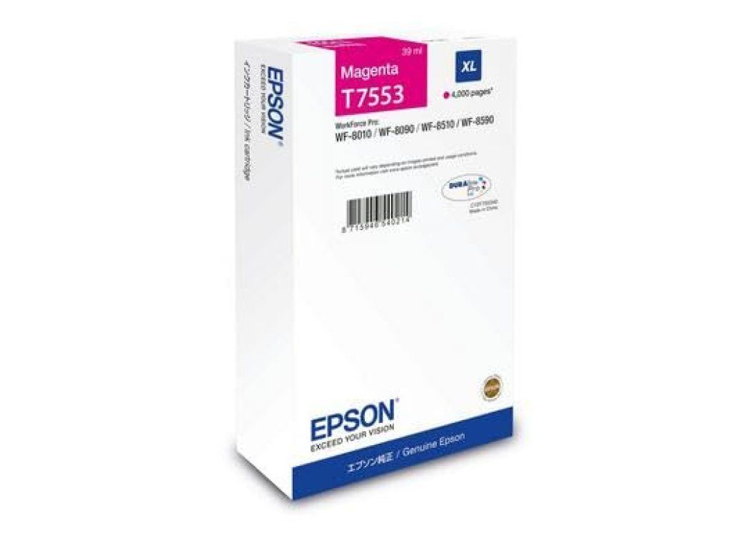Epson T7553 Cartuccia Originale Magenta XL Epson T7553 Cartuccia Originale Magenta XL
