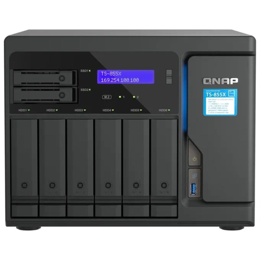 QNAP TS-855X-8G TS-855X Server Nas 8 Alloggiamenti SATA 6Gb-s 6 HDD 2 SSD SATA 2 M QNAP TS-855X-8G TS-855X Server Nas 8 Alloggiamenti SATA 6Gb-s 6 HDD 2 SSD SATA 2 M