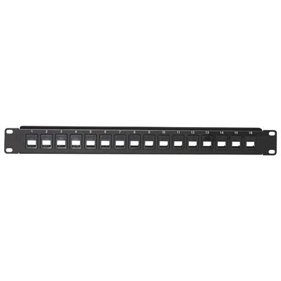 LINK LKPV16 Pannello Patch Vuoto 19" 16 Porte Keystone 1U Nero