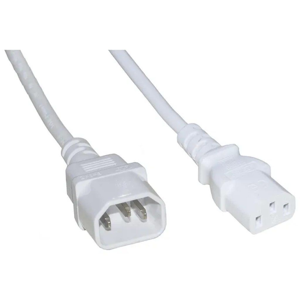 LINK Prolunga di alimentazione IEC C14-C13, 1,8 m, bianca