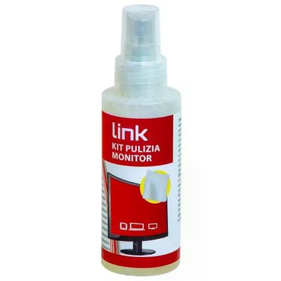 LINK SP115 Kit detergente per schermi 100 ml con panno LINK SP115 Kit detergente per schermi 100 ml con panno