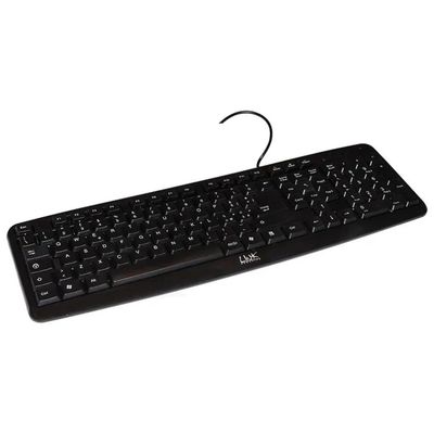 LINK LKTAST02R – Tastiera USB cablata italiana, 108 tasti, nera LINK LKTAST02R – Tastiera USB cablata italiana, 108 tasti, nera