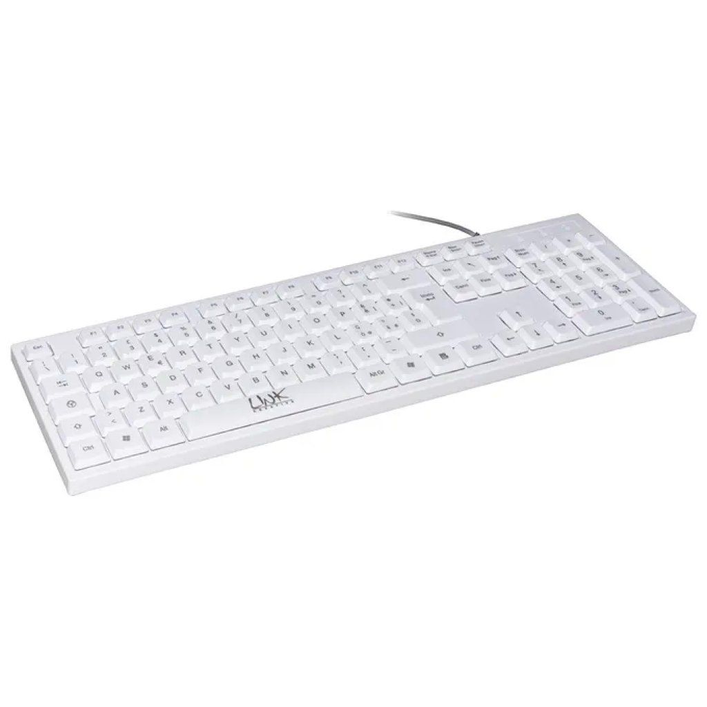 LINK LKTAST09 Tastiera USB cablata italiana bianca, 105 tasti