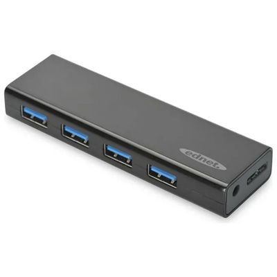 Ednet 85155 Hub USB 3.0 a 4 porte con alimentatore Ednet 85155 Hub USB 3.0 a 4 porte con alimentatore