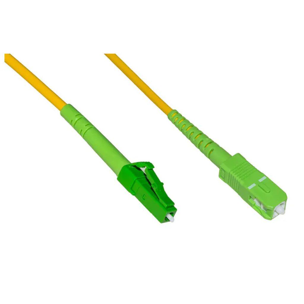 LINK Cavo Fibra Ottica Singlemode LC/APC-SC/APC Simplex, 1 m, LSZH