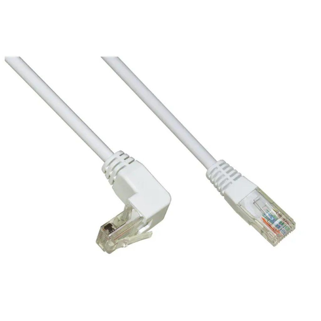 Link LK5E50P Cavo Ethernet Cat 5e U/UTP 5 m, RJ45 angolato, bianco Link LK5E50P Cavo Ethernet Cat 5e U/UTP 5 m, RJ45 angolato, bianco