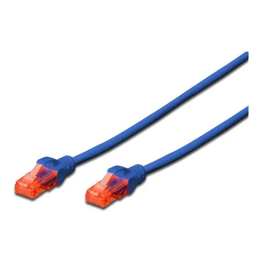 Digitus Cavo Ethernet Patch CAT 6 U/UTP RJ45, 2 m, Blu