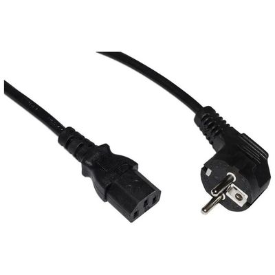 LINK LKSK18 – Cavo Schuko CEE7/7 a IEC C13 angolato, 1,8 m, nero