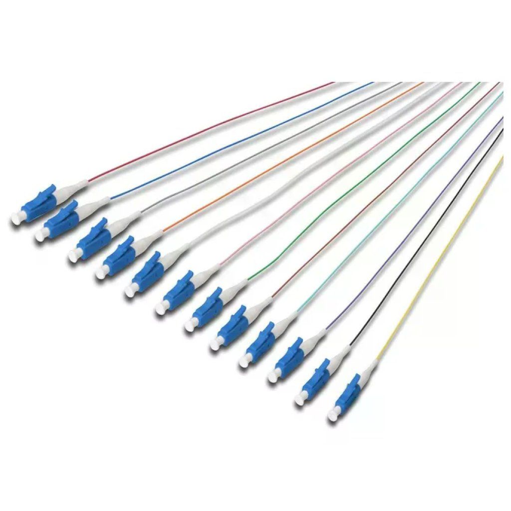 DIGITUS Set da 12 Pigtail in Fibra Ottica OS1 LC Simplex DIGITUS Set da 12 Pigtail in Fibra Ottica OS1 LC Simplex