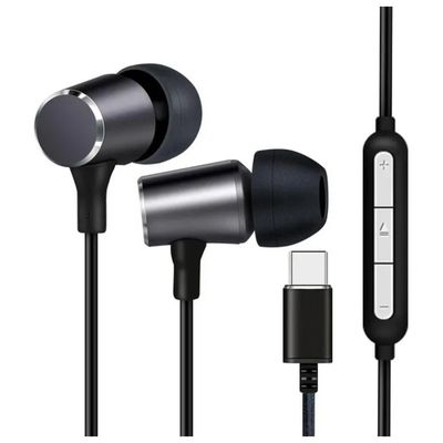 LINK LK10N Auricolari USB-C con Microfono e Controllo Volume, Nero