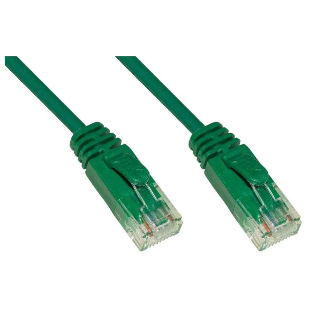 LINK Cavo Ethernet Cat 6 U-UTP Slim RJ45, verde, 25 cm