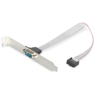 Digitus Cavo RS232 a 9 pin con IDC 10 pin e staffa, 25 cm